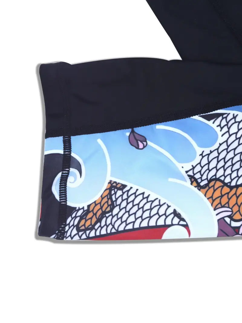 Rashguard Samurai Waves – Manga Corta para BJJ, Surf y Entrenamiento